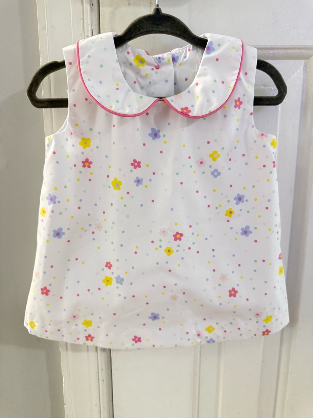 TBBC Luanne’s Lunch Dress White Floral Peter Pan Collar